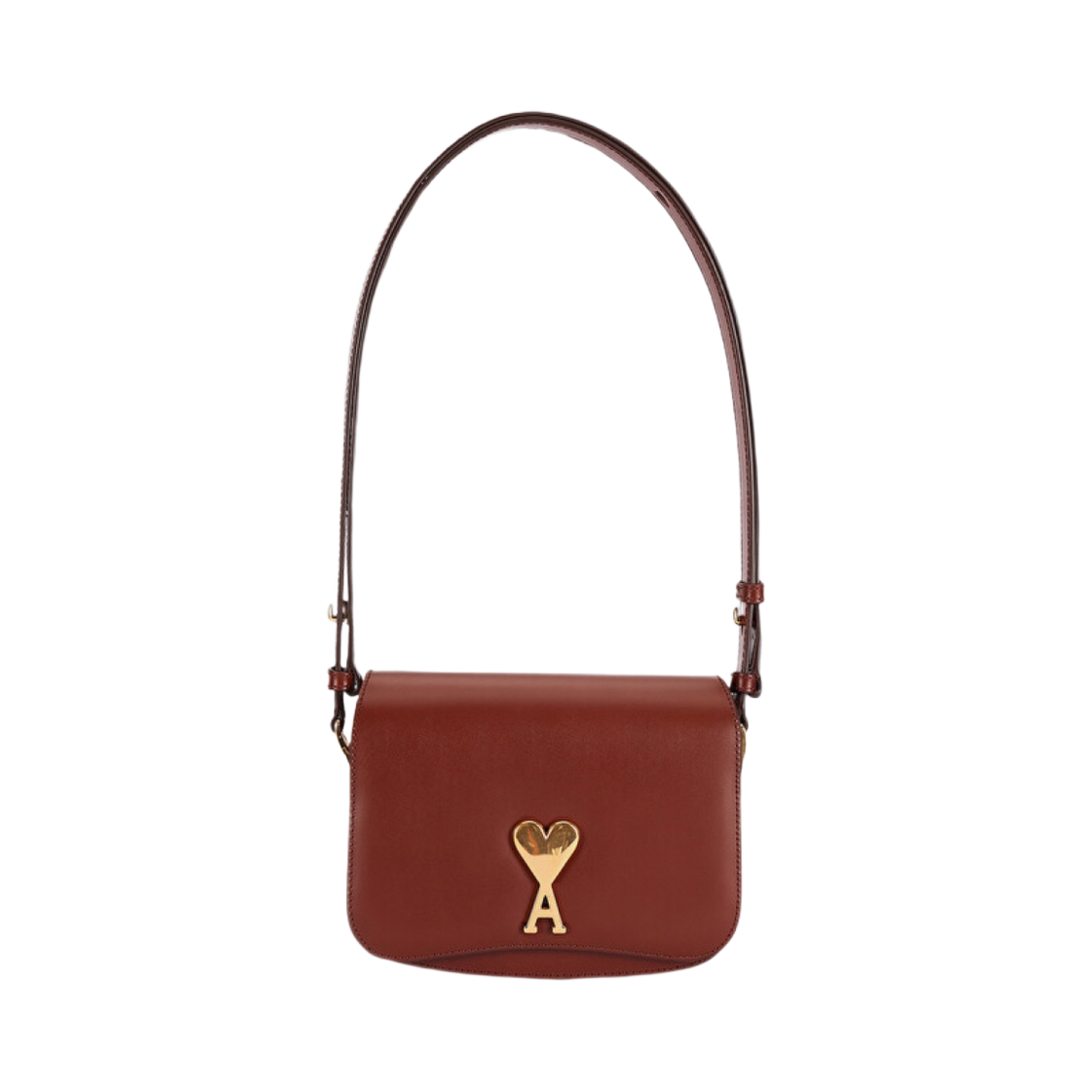 (W) 아미 스몰 파리 파리 백 헤이즐넛((W) AMI Small Paris Paris Bag Hazelnut) - 1