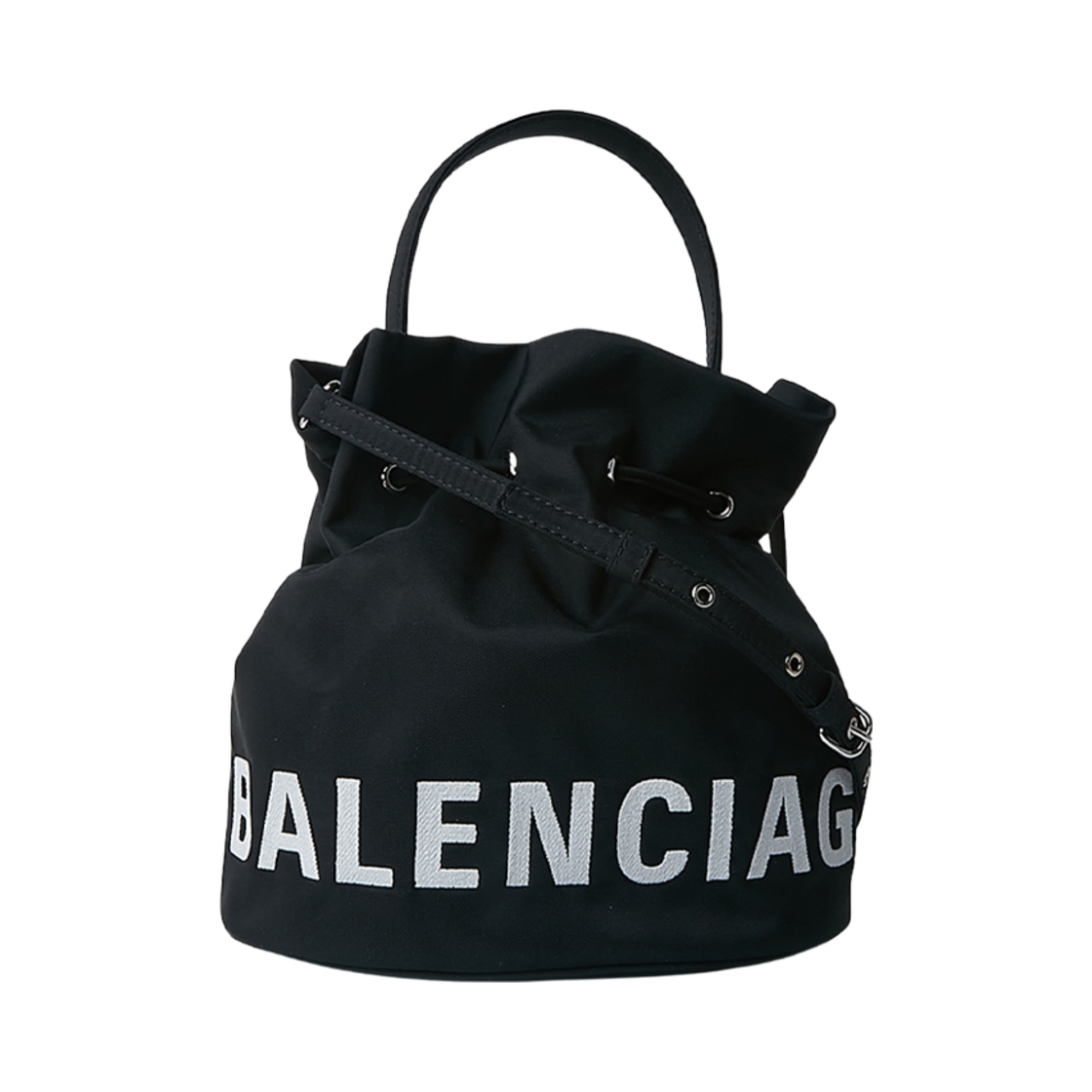 발렌시아가 휠 드로우스트링 버킷백 블랙(Balenciaga Wheel Drawstring Bucket Bag Black) - 1