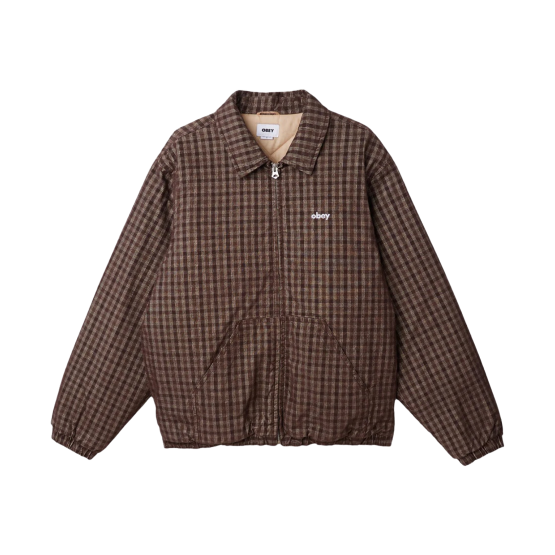 121800553 Obey Harlem Cord Jacket Brown Multi