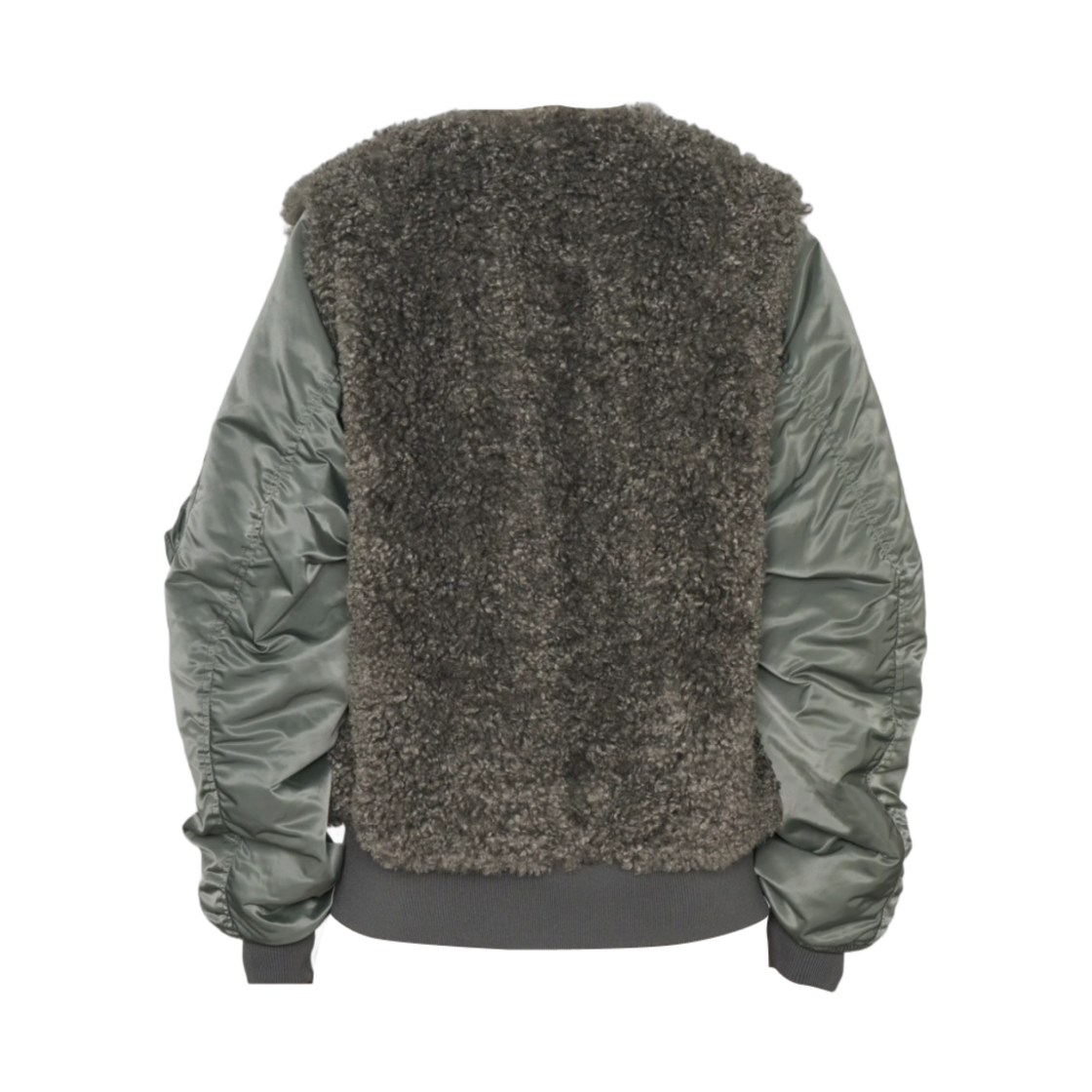 (W) 하이크 포우 셔링 타입 MA-1 자켓 올리브 드랩((W) Hyke Faux Shearling Type MA-1 Jacket Olive Drab) - 2