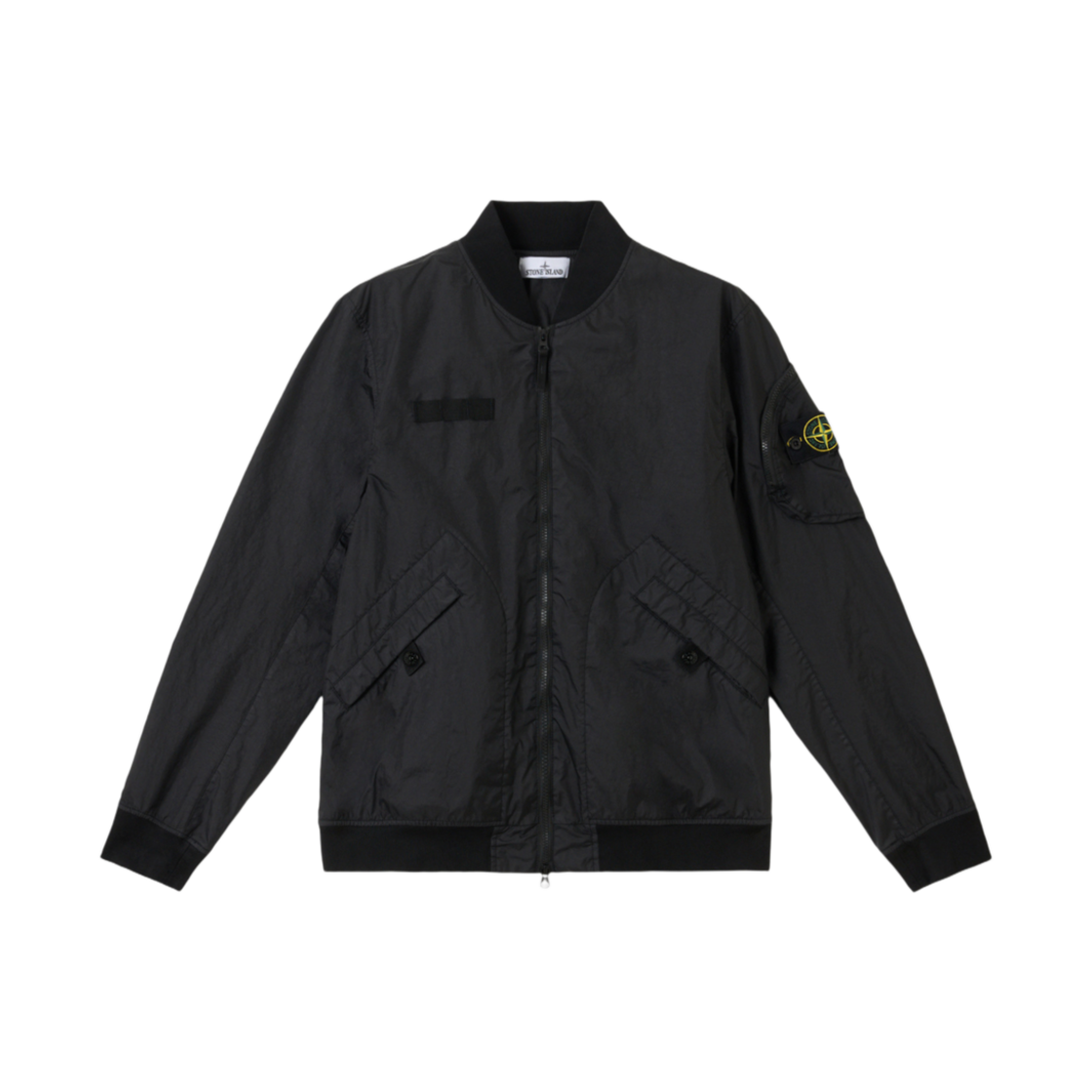 K1S1541000-04S0A21-V0029 Stone Island 4100004 Membrana 3L TC Breathable and Water-Resistant Bomber Jacket with Zip Black - 25SS