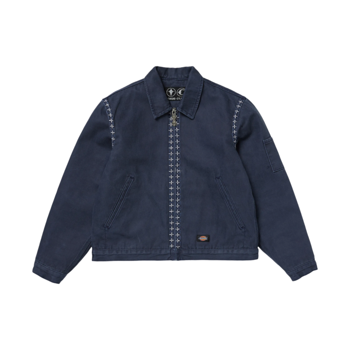 TC24DK0503 Thug Club x Dickies Cross Stitch Eisenhower Jacket Navy