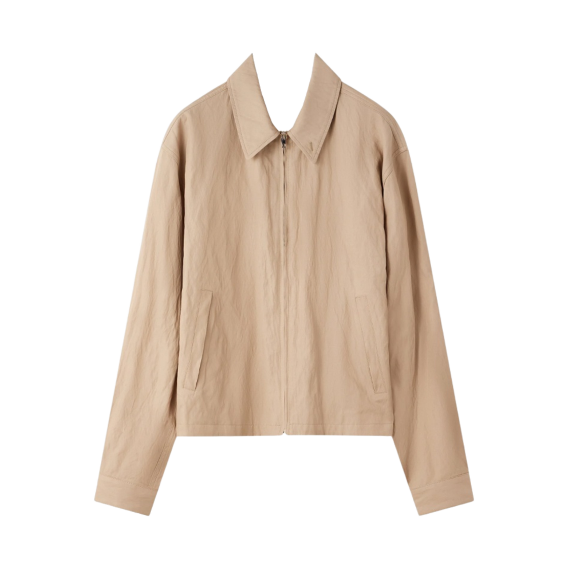 OW1008-LF1002-238 Lemaire Viscose Cotton Zipped Blouson Rose Beige