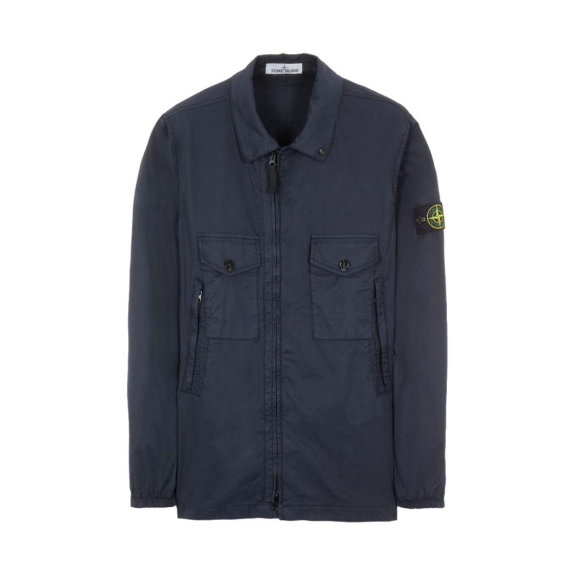 스톤 아일랜드 10610 스트레치 코튼 개버딘 오버셔츠 네이비 블루 - 21FW(Stone Island 10610 Stretch Cotton Gabardine Overshirt Navy Blue - 21FW) - 1