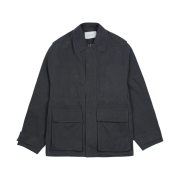 YIYAE Checked Work Jacket Charcoal