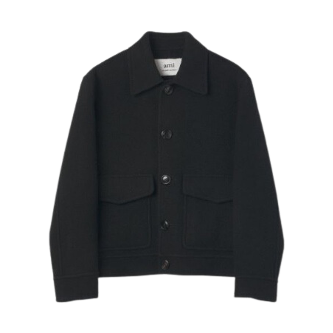 아미 더블 페이스 박시 자켓 블랙(AMI Double Face Boxy Jacket Black) - 1