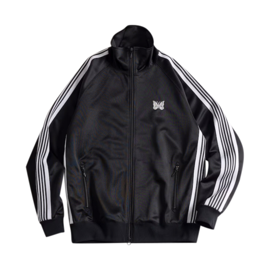 OT1599/QV1624 Needles x Freak's Store Track Jacket Poly Smooth Black White