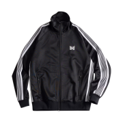 Needles Track Jacket Poly Smooth Black White