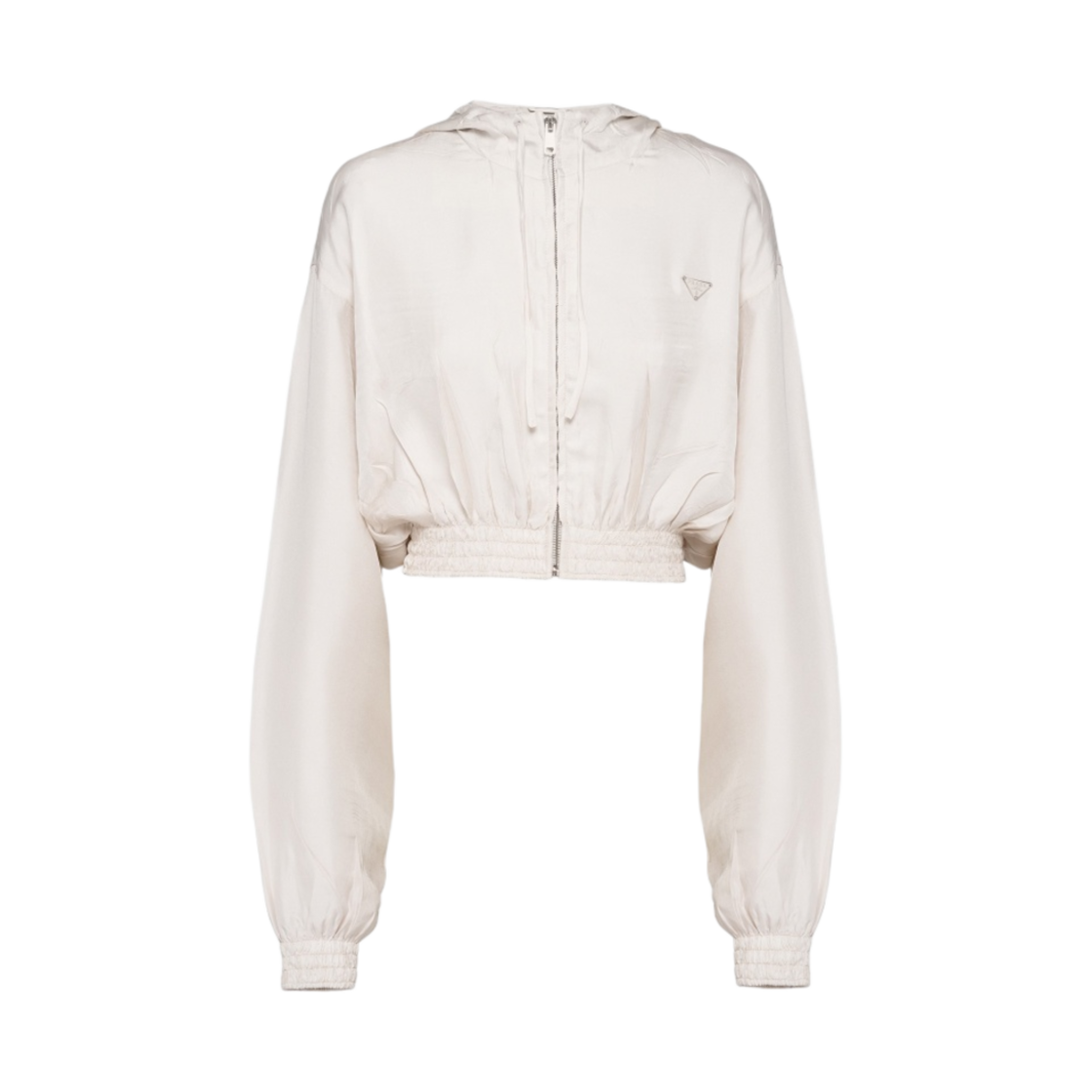 (W) 프라다 실크 트윌 블루종 자켓 아이보리