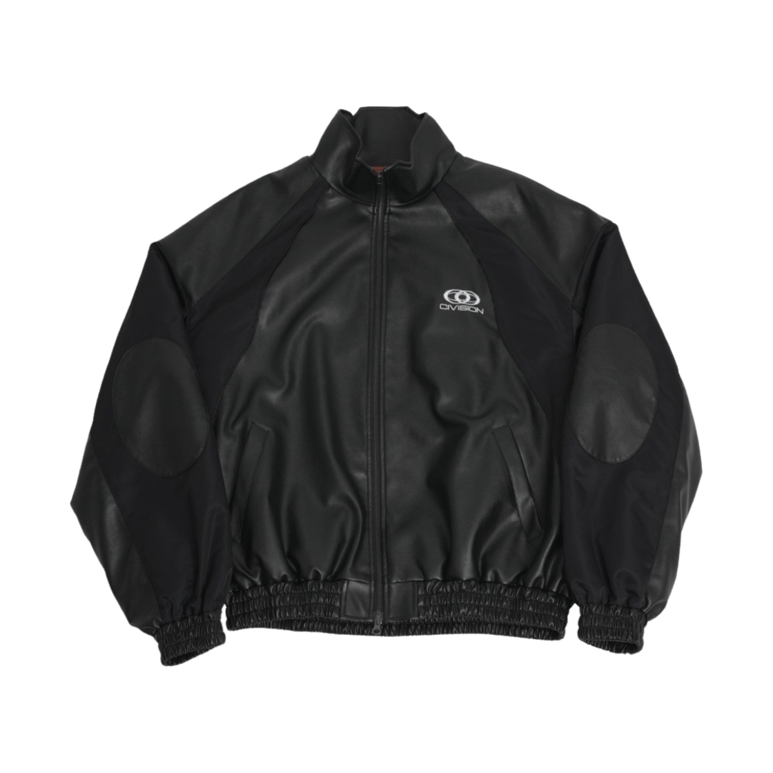 CVSP00000KO Civision by CSC Leather Mix Bomber Jacket Black