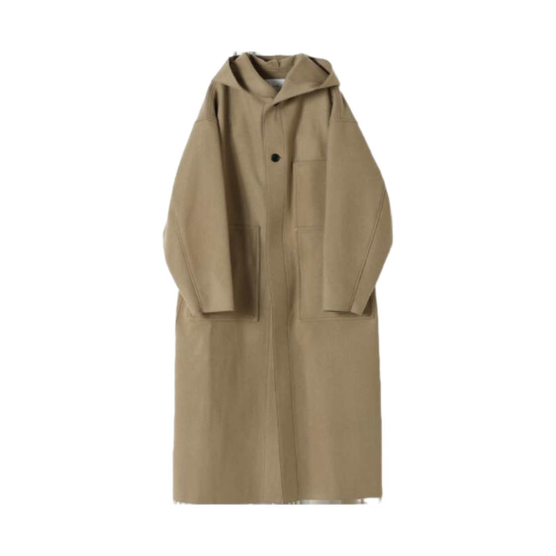 (W) 하이크 멜턴 후드 워크 코트 베이지((W) Hyke Melton Hooded Work Coat Beige)