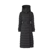 (W) Burberry Detachable Hood Puffer Coat Black