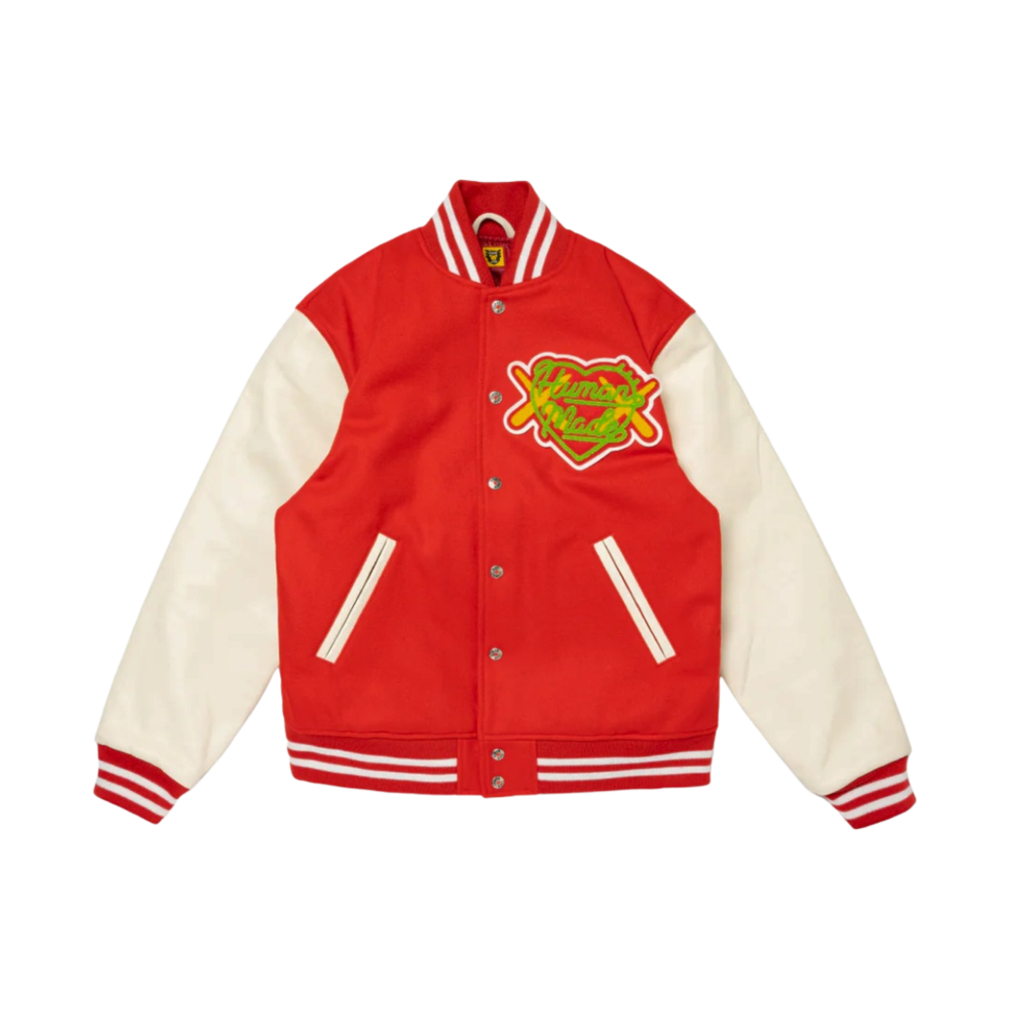 휴먼 메이드 x 카우스 바시티 자켓 #1 레드(Human Made x Kaws Varsity Jacket #1 Red)