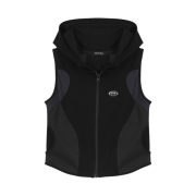 Art of Field Short Hooded Vest Jacket Black