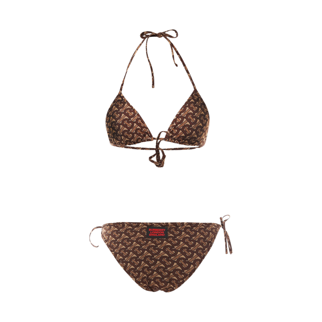 8018545 (W) Burberry Stretch Nylon Bikini Brown