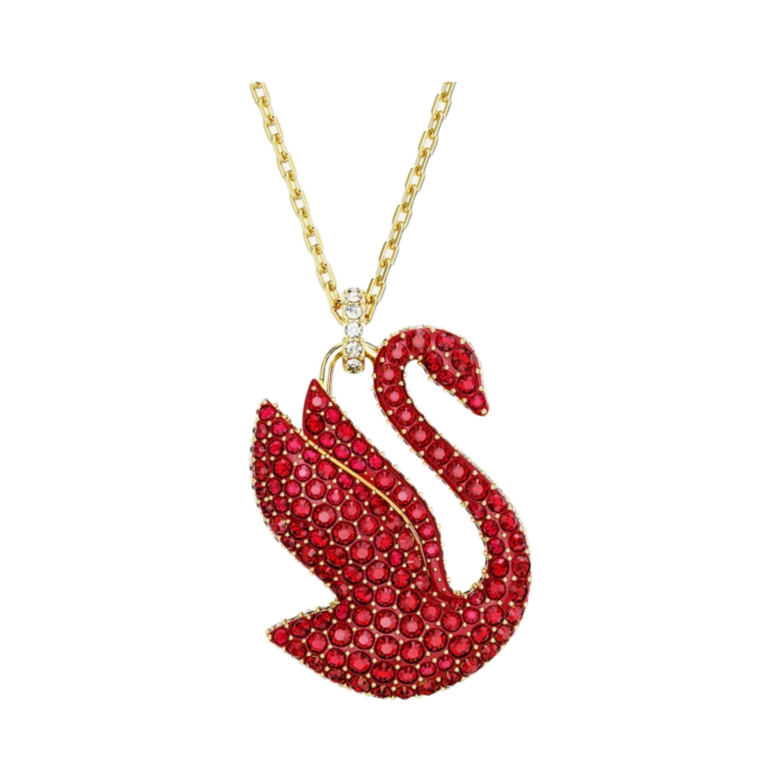 (W) 스와로브스키 아이코닉 스완 라지 팬던트 레드 골드 플래팅((W) Swarovski Iconic Swan Large Pendant Red Gold Plated) - 2