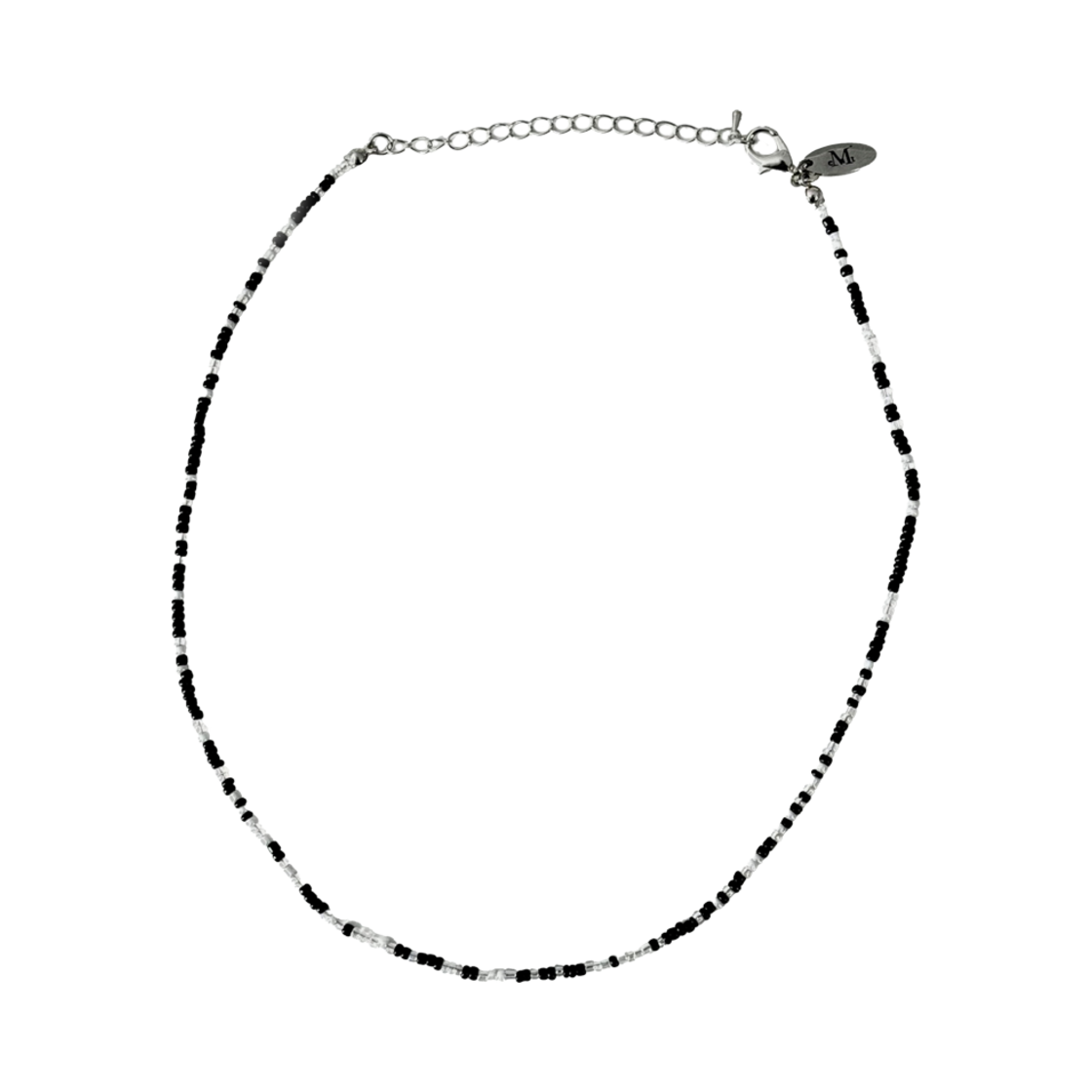 무센트 리즈 시그니처 비즈 목걸이 블랙(MUCENT Leeds Signature Biz Necklace Black)