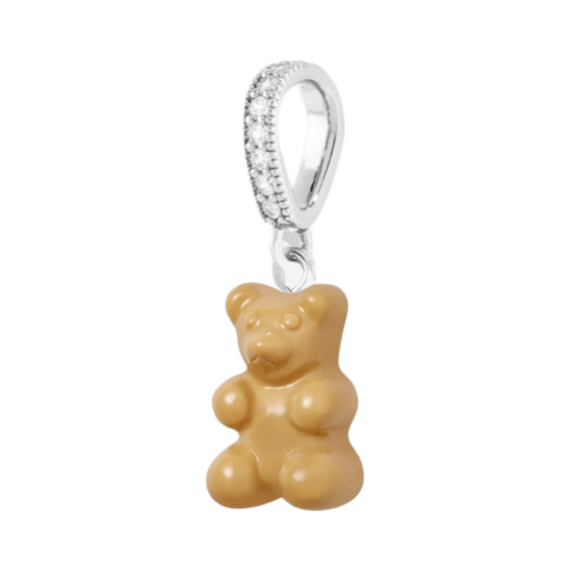 크리스탈 헤이즈 노스텔지아 베어 파베 커넥터 실버 솔트 카라멜(Crystal Haze Nostalgia Bear with Pave Connector Silver Salt Caramel)