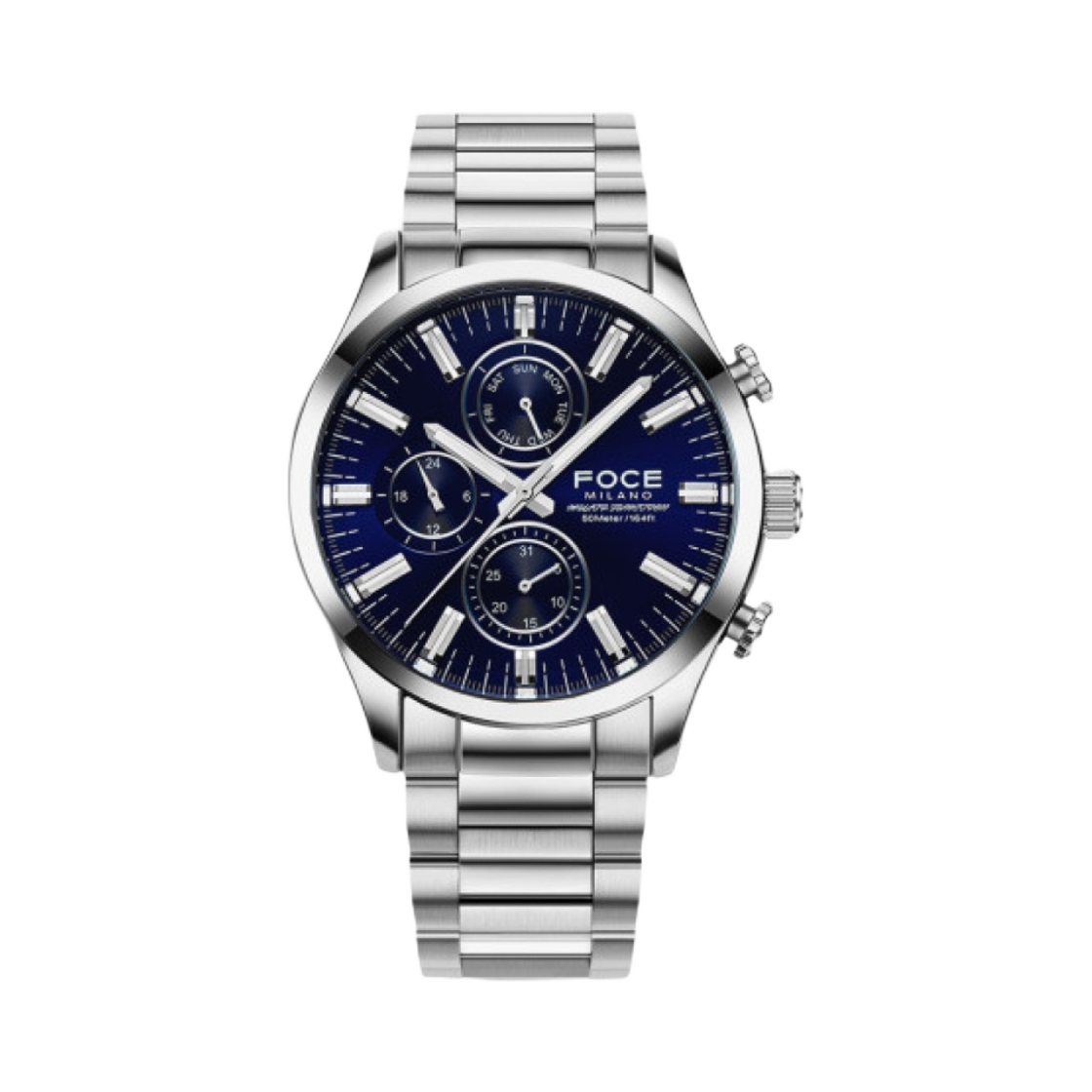 FM7583BU Foce 43mm Multifunction Metal Watch Blue
