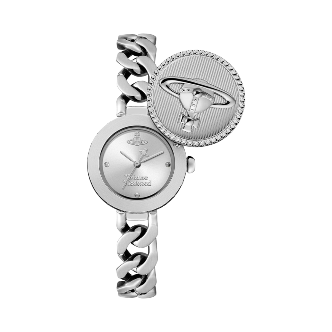 VV323WSSL (W) Vivienne Westwood Orb Button 25mm Silver