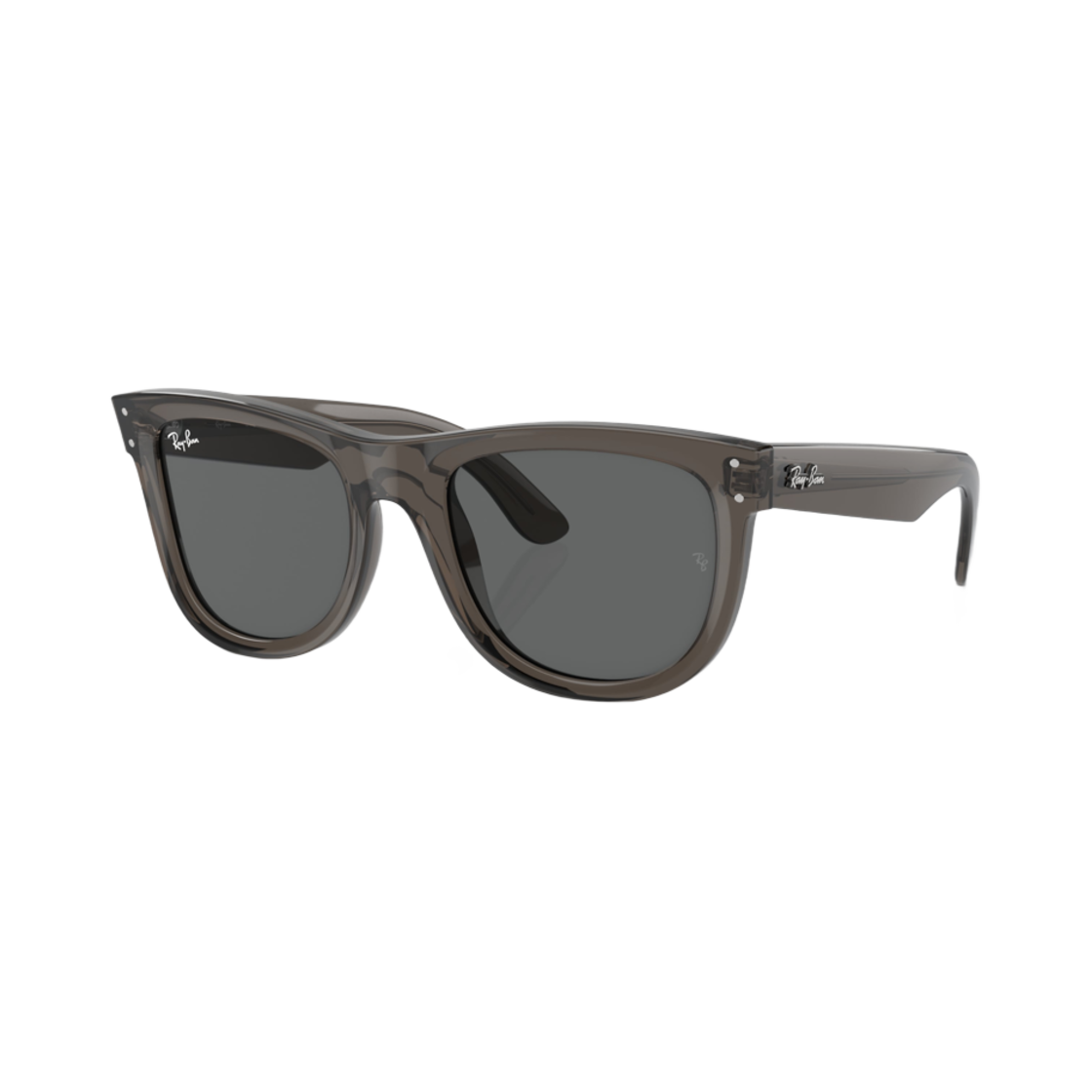 RBR0502S-6707GR Ray-Ban Wayfarer Reverse Polished Transparent Dark Grey Frame Dark Grey Classic Lenses Standard Fit