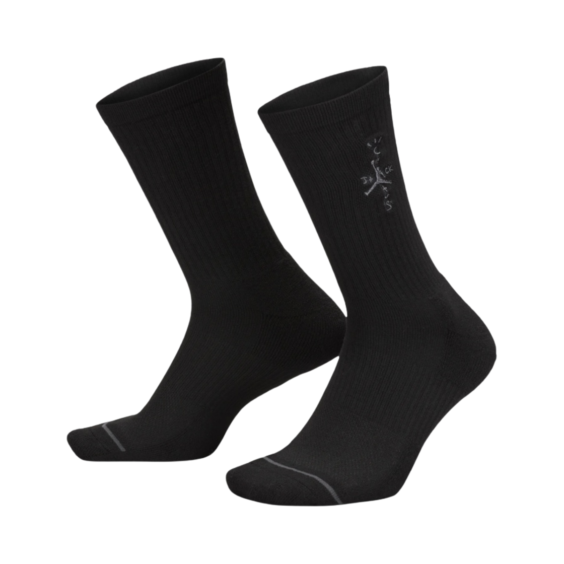 조던 x 트래비스 스캇 쿠션드 크루 삭스 블랙(Jordan x Travis Scott Cushioned Crew Socks Black)