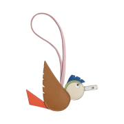 Hermes Birdy Charm Epsom Calfskin Mysore Goatskin Swift Calfskin Milo Lambskin & Palladium Gold Poppy Nata Vert Bleu Mauv