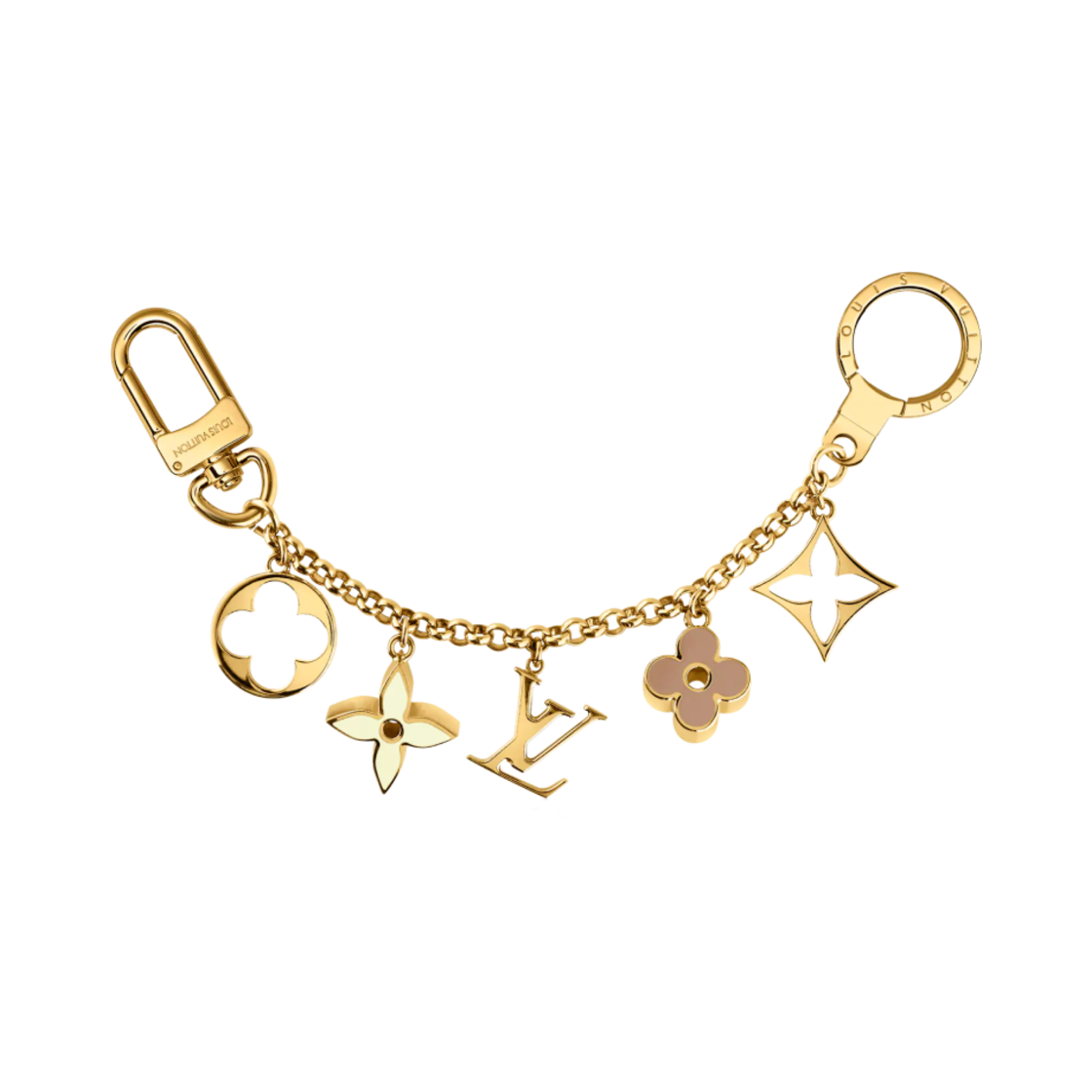 루이비통 플뢰르 드 모노그램 백 참 체인 골드(Louis Vuitton Fleur De Monogram Bag Charm Chain Gold) - 1