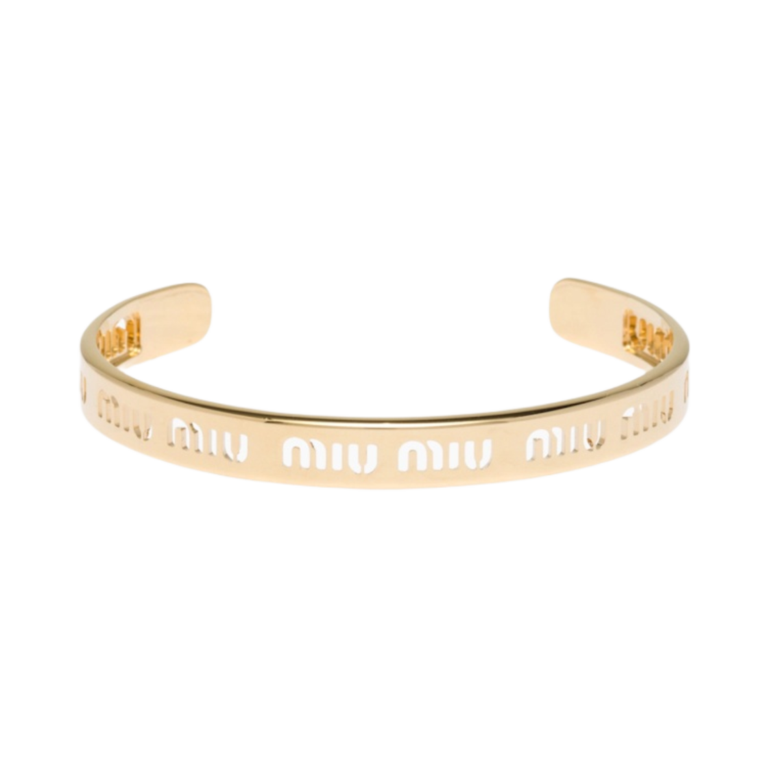 (W) 미우 미우 메탈 브레이슬릿 골드((W) Miu Miu Metal Bracelet Gold) - 1
