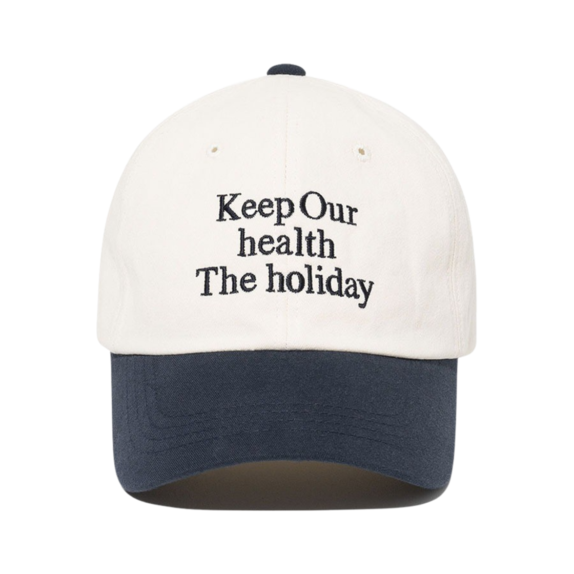 ML056CN Millo Archive Holiday Signature Ball Cap Cream Navy