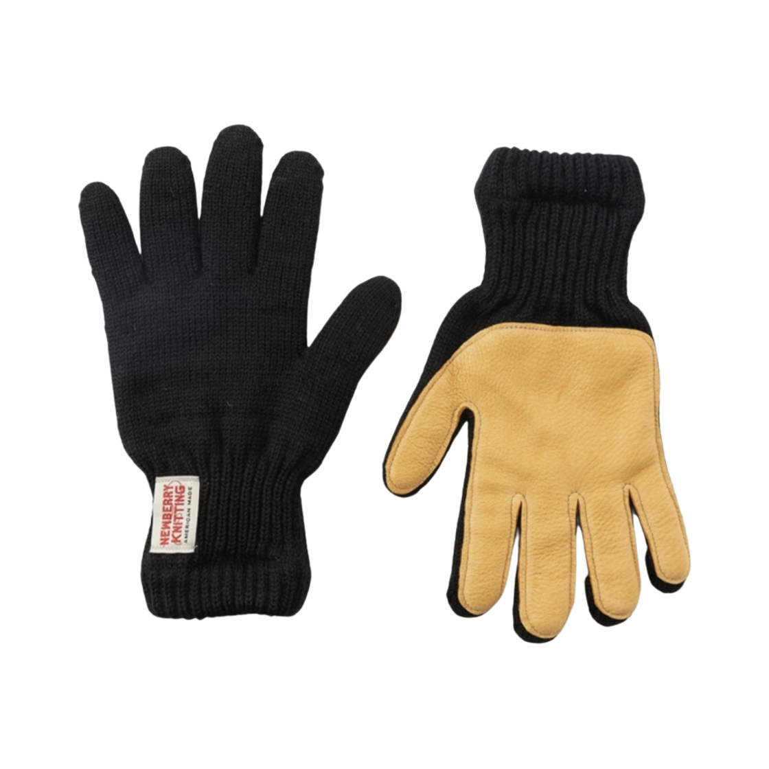뉴베리니팅 디어스킨 울 글러브 블랙(Newberry Knitting Deerskin Wool Gloves Black)