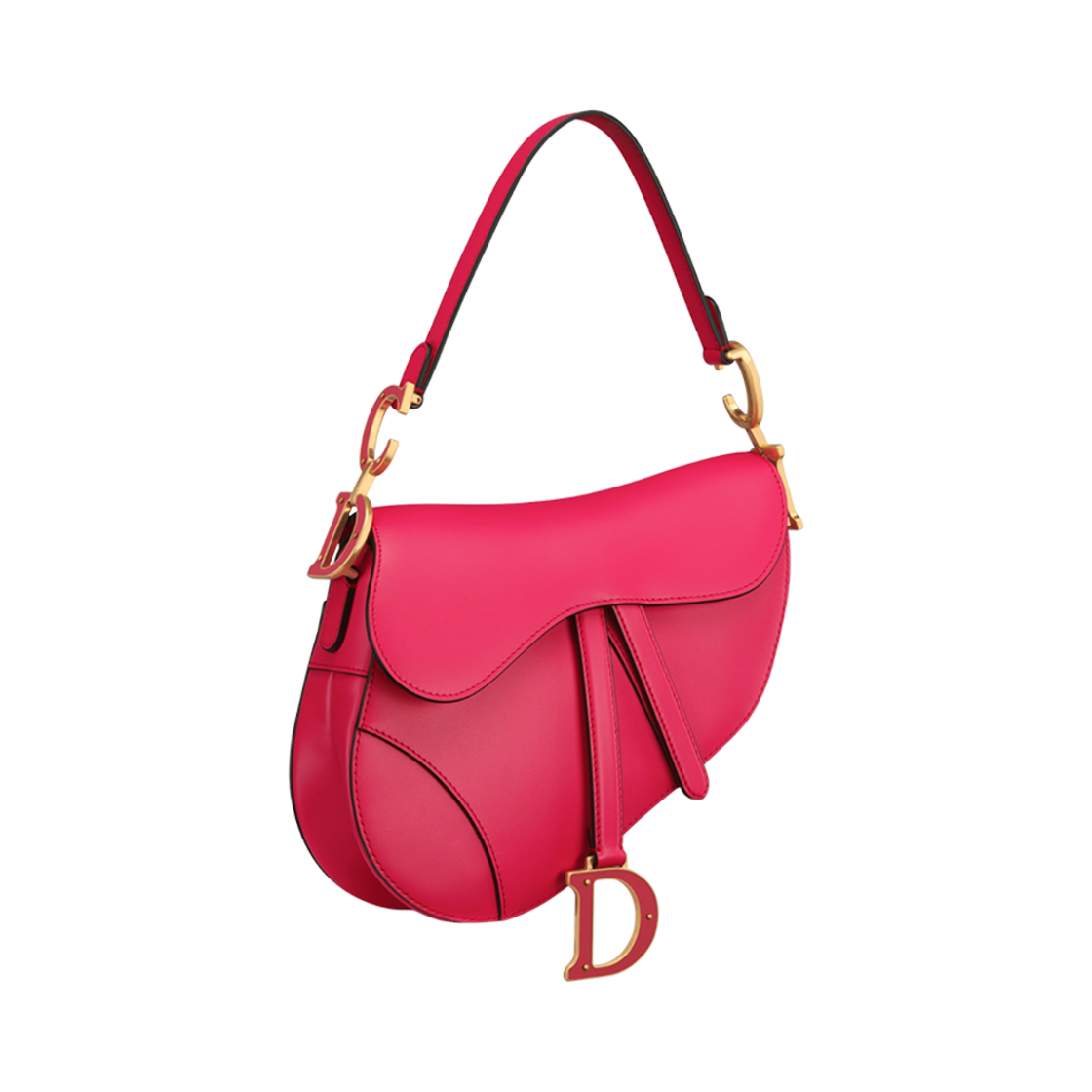 디올 새들 백 스트랩 패션 핑크(Dior Saddle Bag With Strap Passion Pink) - 2