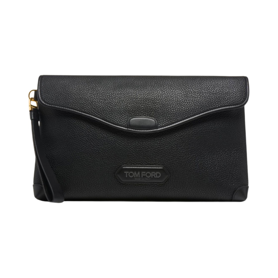 H0498T-LCL244-U9000 Tom Ford Buttery Large Grain Soft Clutch Black