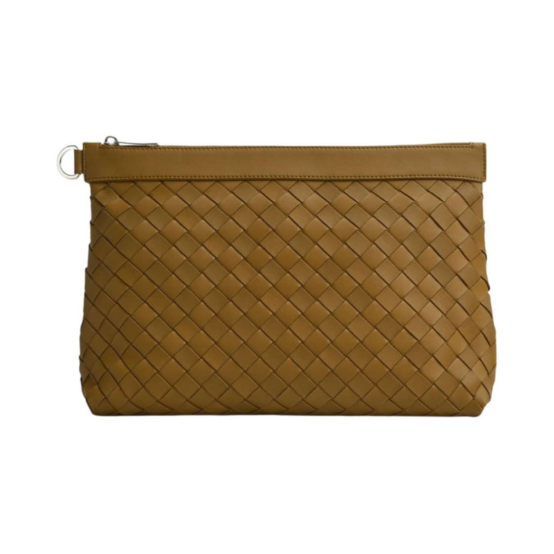 보테가 베네타 미디움 인트레치아토 지퍼 파우치 에이콘(Bottega Veneta Medium Intrecciato Zipped Pouch Acorn) - 1
