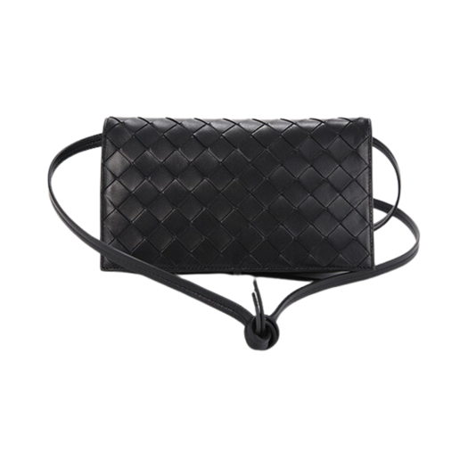 Bottega Veneta Intrecciato Mini Crossbody Bag Black