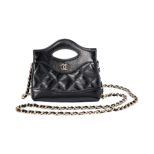 Chanel Clutch with Chain Shiny Lambskin & Gold Black