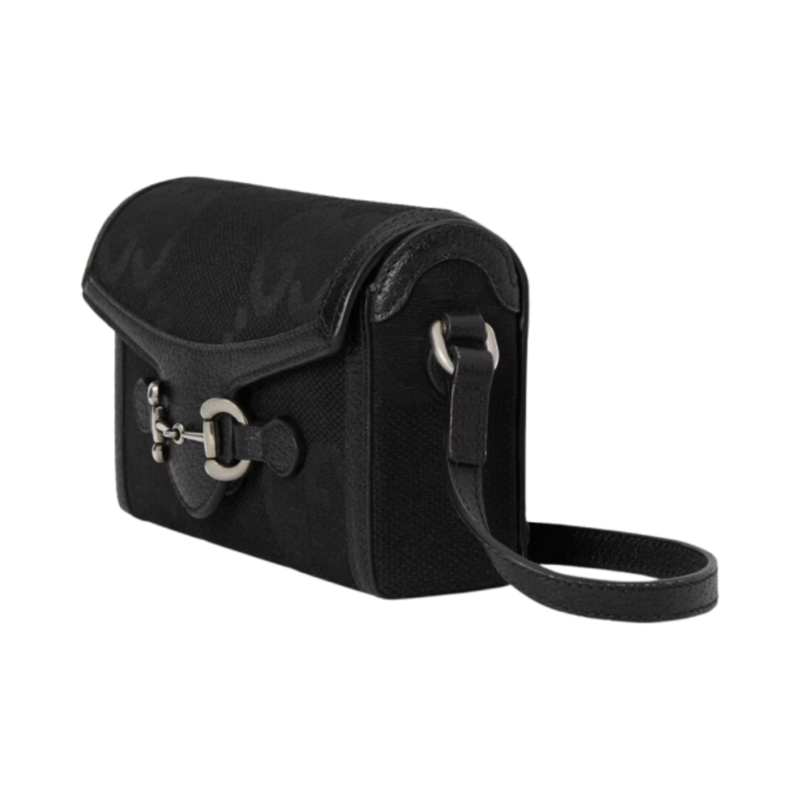 구찌 홀스빗 1955 점보 GG 미니백 블랙 캔버스(Gucci Horsebit 1955 Jumbo GG Mini Bag Black Canvas) - 2