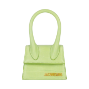 Jacquemus Le Chiquito Signature Croco Mini Handbag Light Green