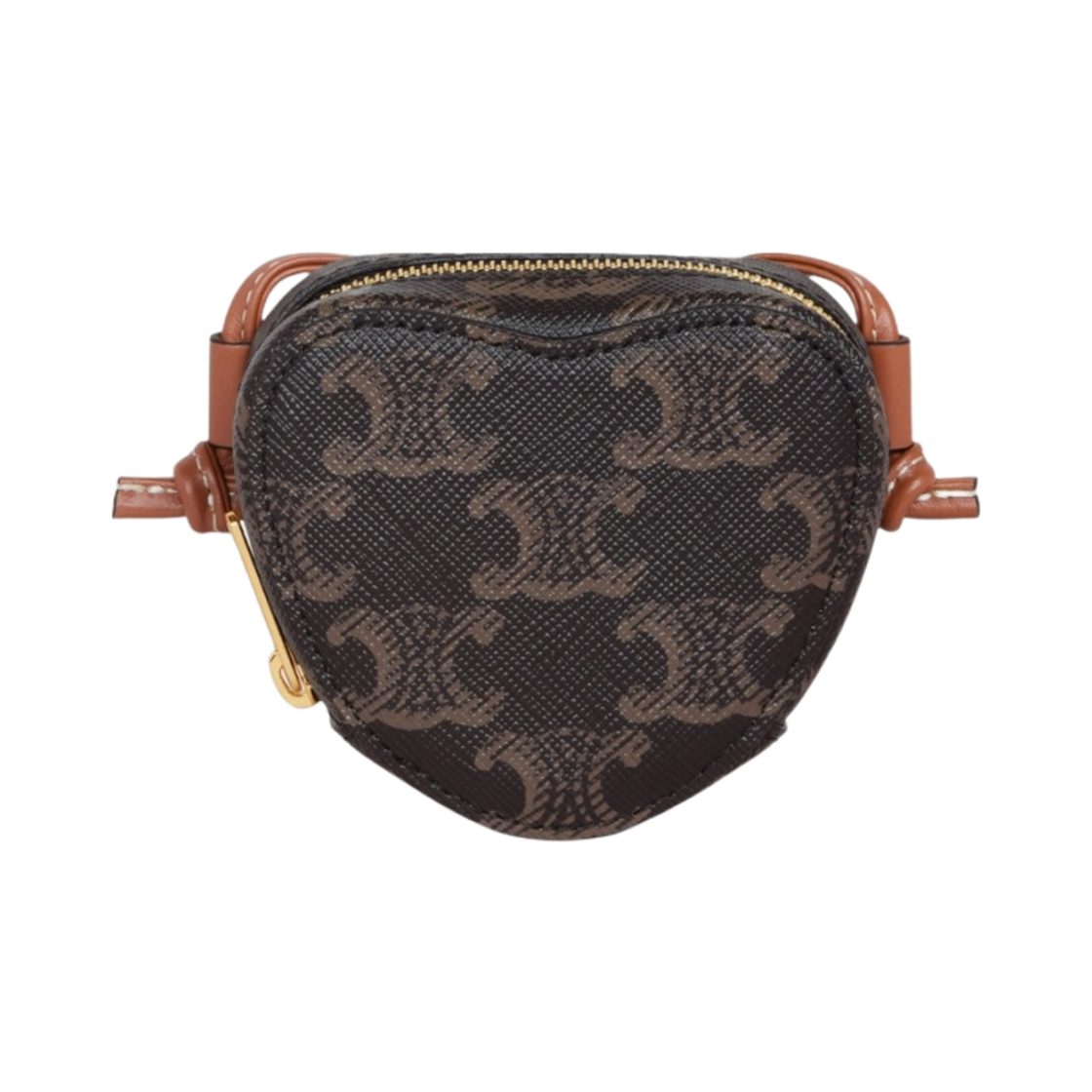 셀린느 트리옹프 캔버스 크로스바디 마이크로 하트 탄