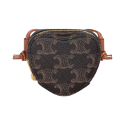 Celine Crossbody Micro Heart in Triomphe Canvas Tan