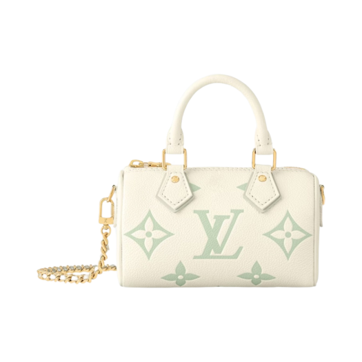Louis Vuitton Nano Speedy Latte White Matcha Green