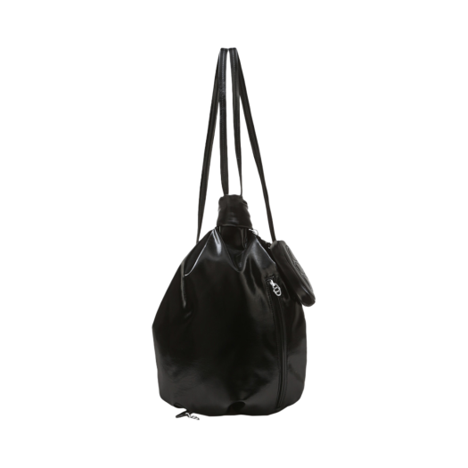 AABA5E130BK Athe Vanessabruno Glossy Shoulder And Backpack M Black