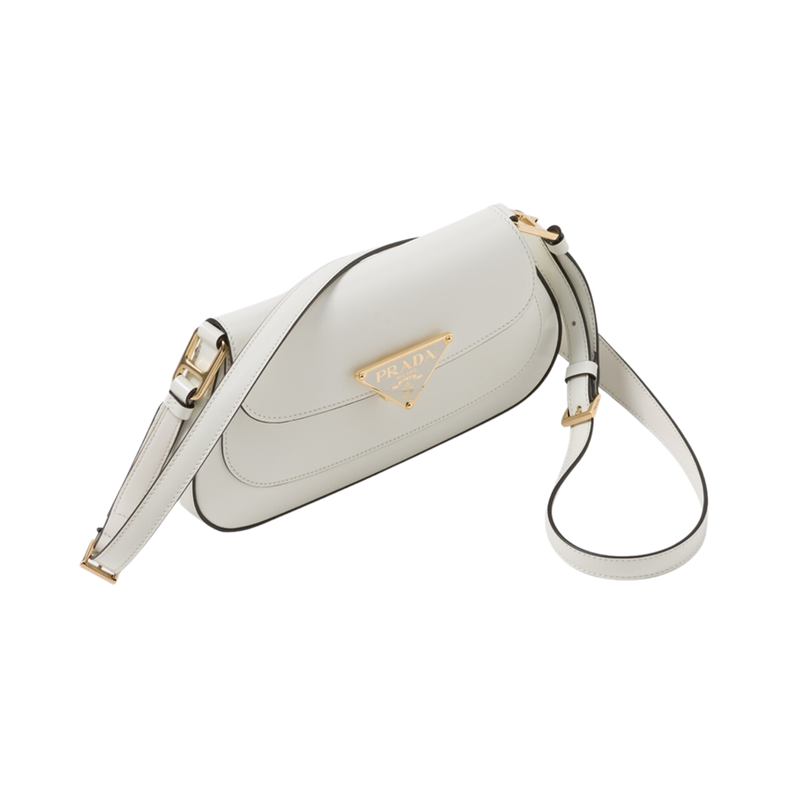 프라다 브러쉬드 레더 숄더백 화이트(Prada Brushed Leather Shoulder Bag White) - 2
