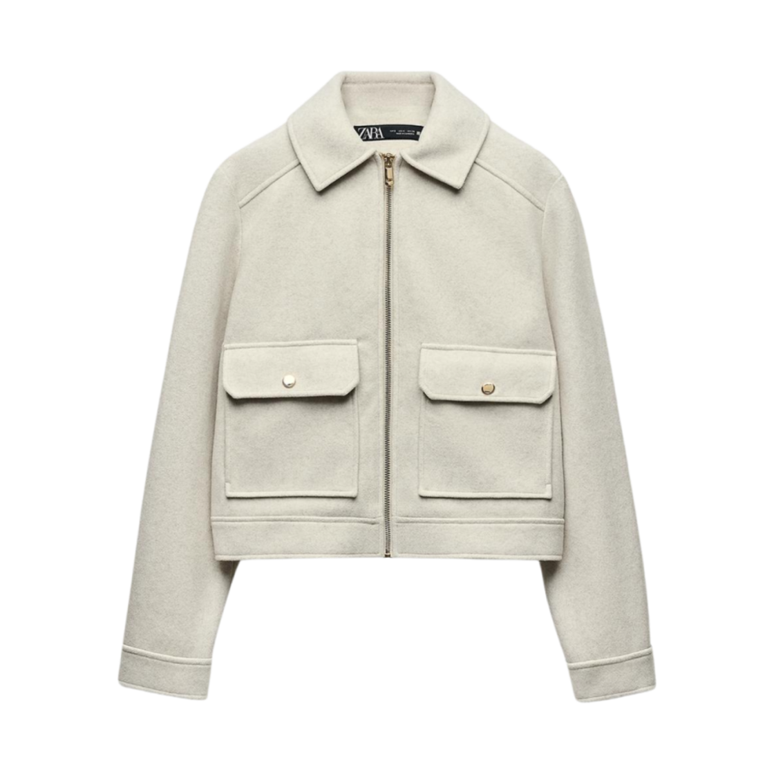 (W) 자라 소프트 집업 자켓 에크루((W) Zara Soft Zip-Up Jacket Ecru)