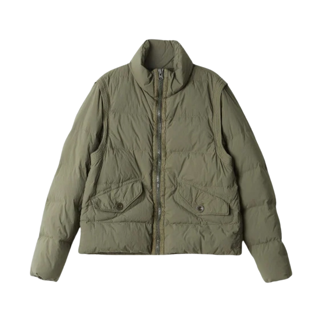 23CTCUC03038-003780-659 Ten C Austral Down Vest Jacket Olive