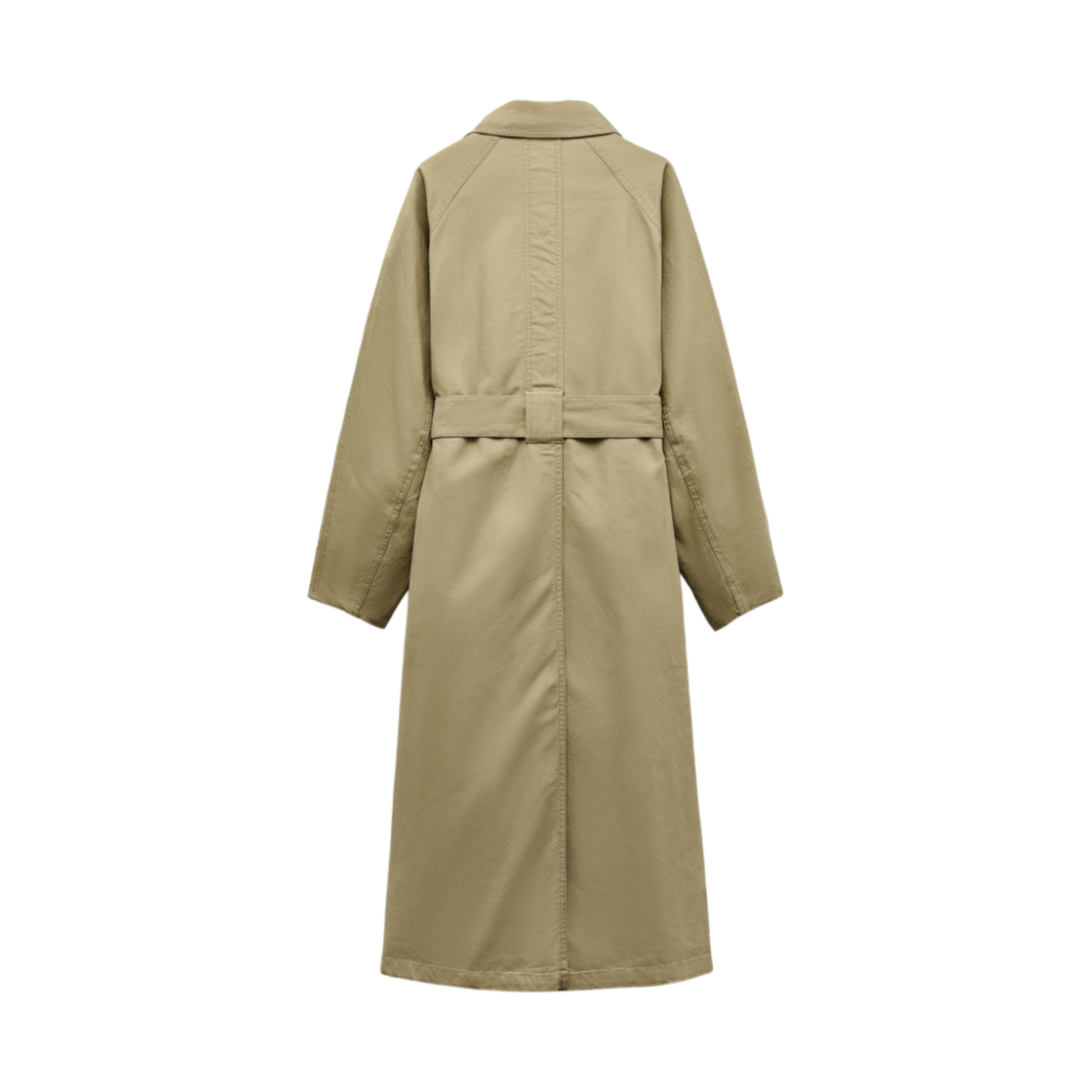 (W) 자라 리버시블 트렌치 코트 ZW 컬렉션 브라운 에크루((W) Zara Reversible Trench Coat ZW Collection Brown Ecru) - 4