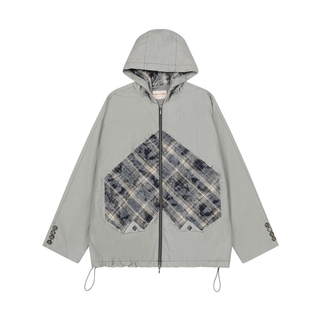 S03JP01GR Problemallways Faded Love Hoodie Zip-Up Gray