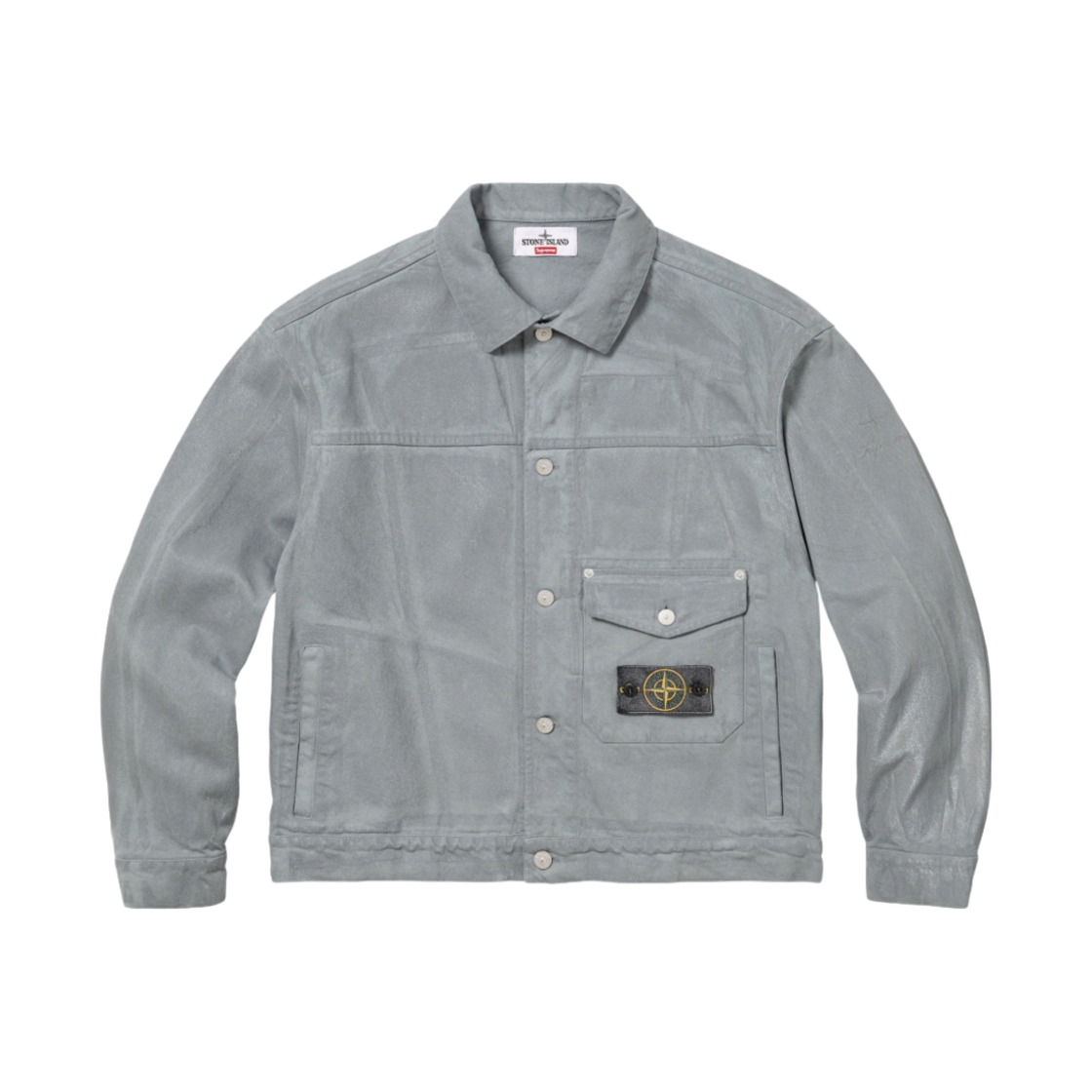 슈프림 x 스톤 아일랜드 데님 트러커 자켓 리플렉티브 - 23FW(Supreme x Stone Island Denim Trucker Jacket Reflective - 23FW)