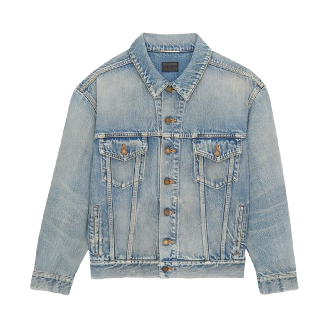 739896-Y23LA-5022 (W) Saint Laurent Oversized Jacket in Denim Sunny Sky Blue