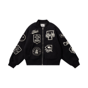 TONY HAWK Wool Applique Varsity Jacket Black